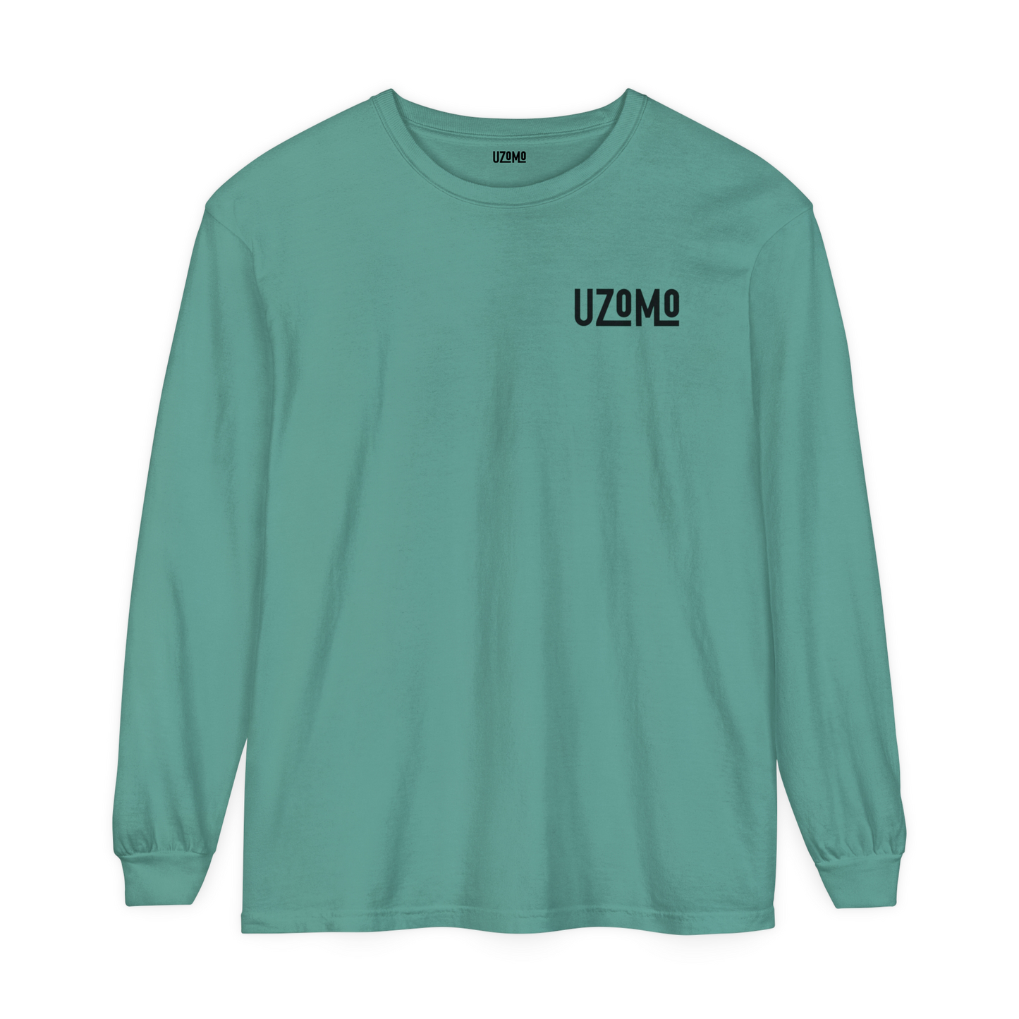 Mint long sleeve shirt with Logo in the left chest• მენთოლის ფერი გრძელმკლავიანი მაისური მარცხნივ ლოგოთი (UNISEX)