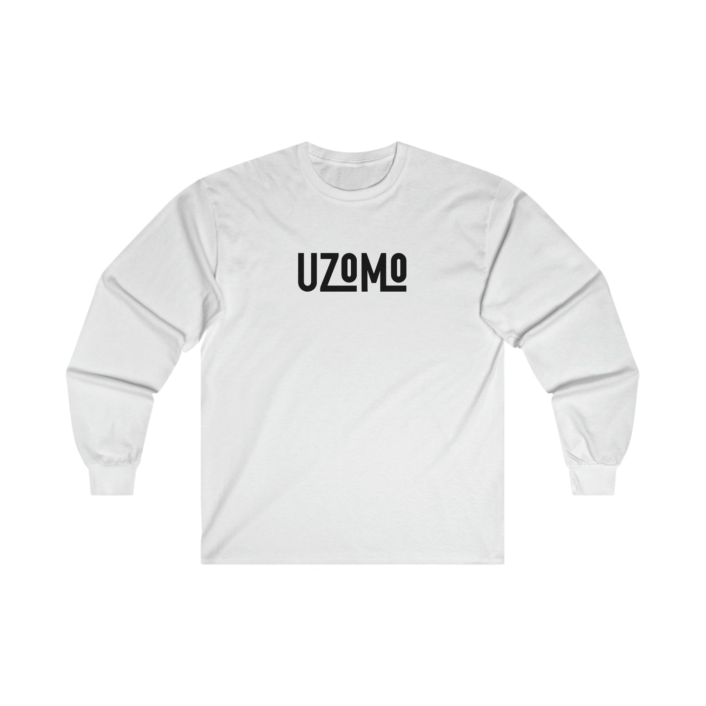 White long sleeve shirt with Logo in the Middle • თეთრი გრძელმკლავიანი მაისური ლოგო ცენტრში (UNISEX)