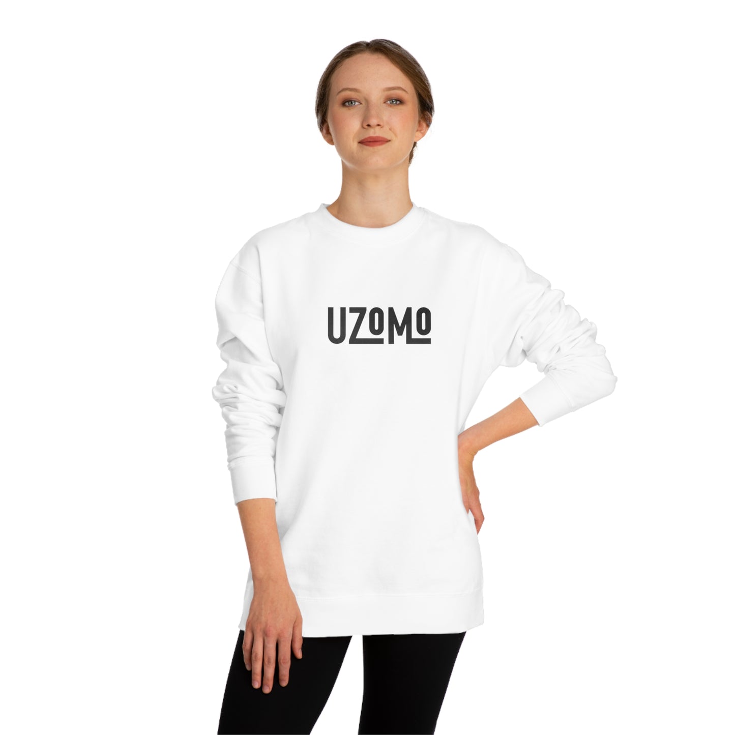 White long sleeve shirt with Logo in the Middle • თეთრი გრძელმკლავიანი მაისური ლოგო ცენტრში (UNISEX)